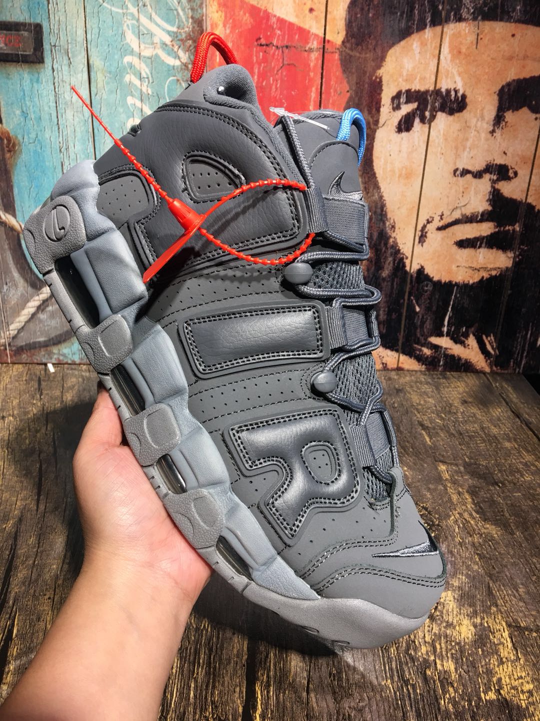 Alexander-John Nike Air Uptempo Grey Shoes